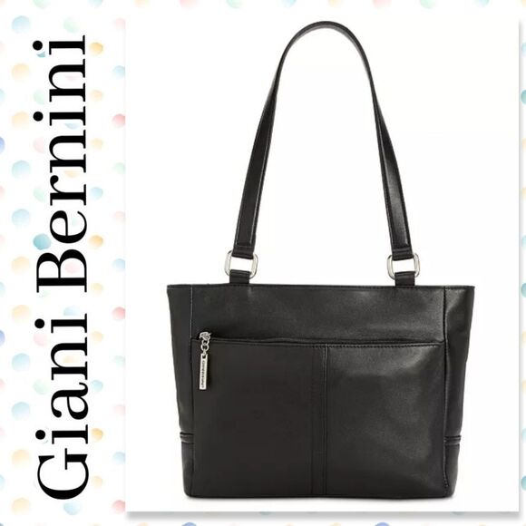 NWT Giani Bernini Nappa Classic Leather Tote, Created for Macy's - Picture 1 of 10